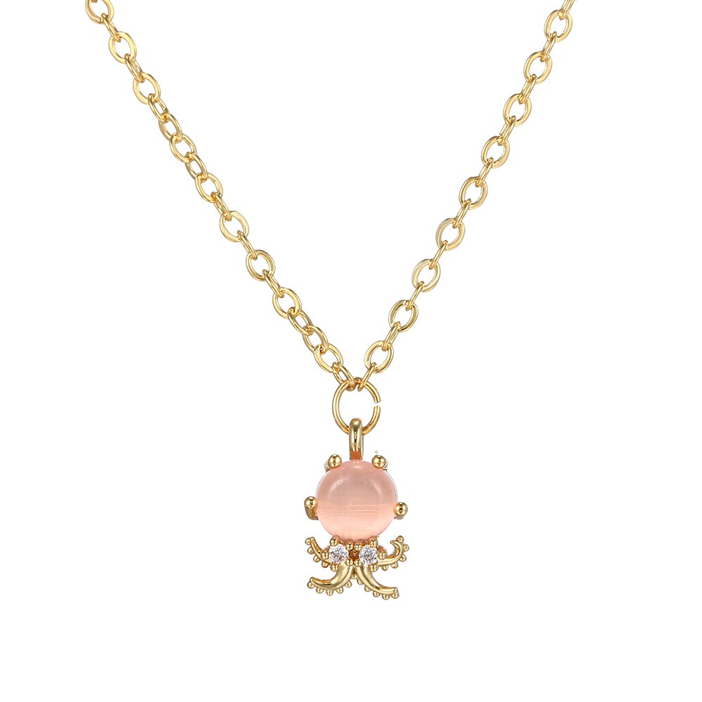 Ins Hot Sale Multicolor Crystal Ocean Animal Charm Pendant&necklaces for Women Delicate Starfish Chain Choker Necklaces