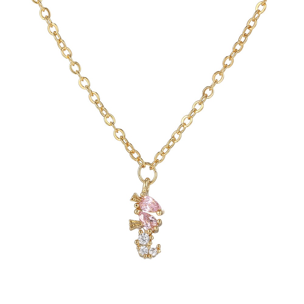 Ins Hot Sale Multicolor Crystal Ocean Animal Charm Pendant&necklaces for Women Delicate Starfish Chain Choker Necklaces