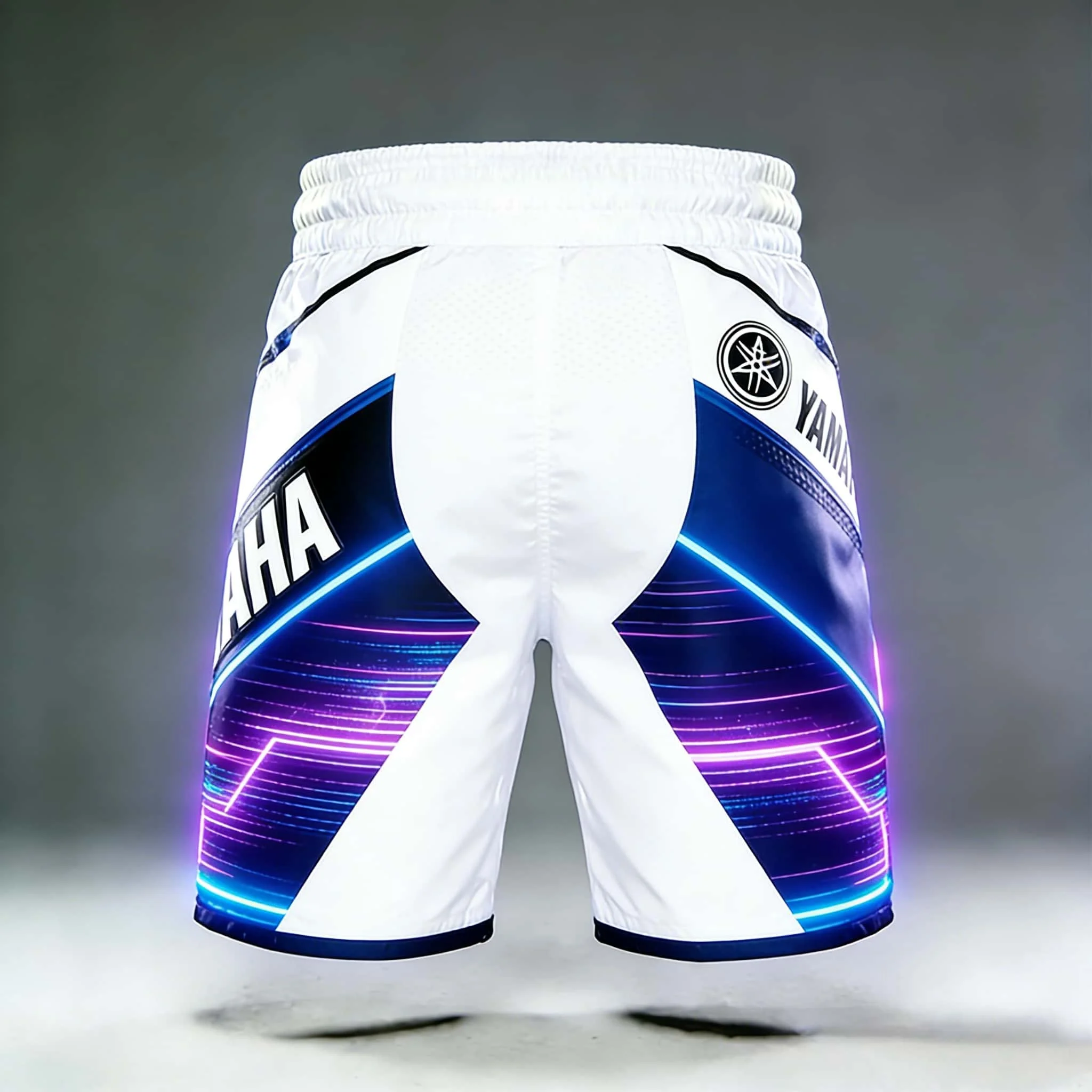 2026 Summer New Yamaha White Stripe Fashion Sports Outdoor Fitness Shorts, Men Women Large Casual Motorcycle Riding Shorts