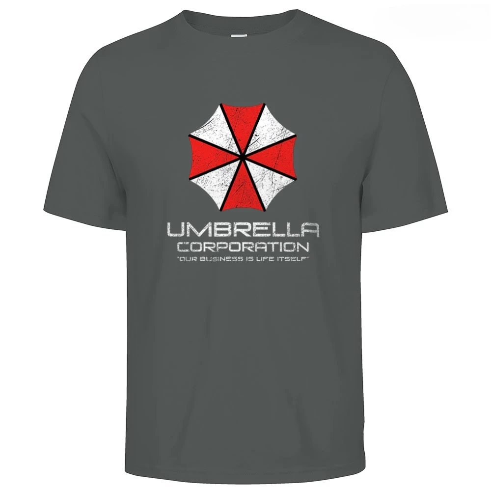Mens Cotton Umbrella Corporation Graphic T Shirt Street Casual Style Tee for Men and Women