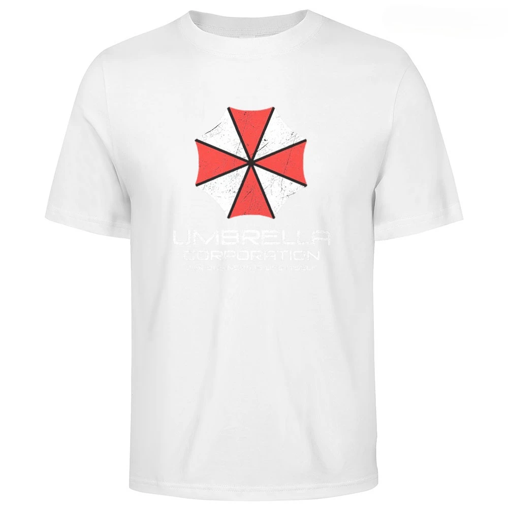 Mens Cotton Umbrella Corporation Graphic T Shirt Street Casual Style Tee for Men and Women