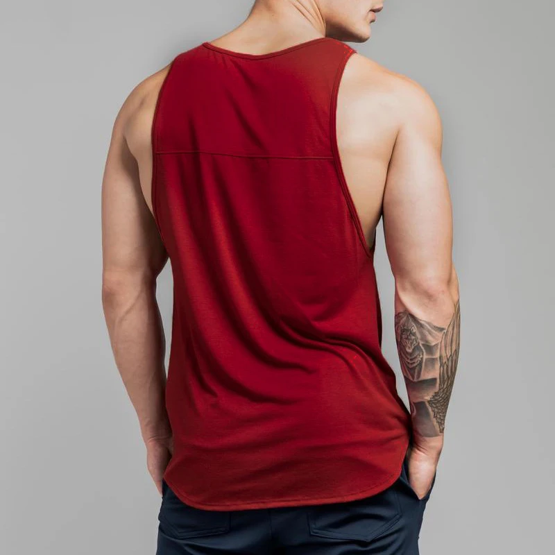 Mens Summer Cotton Workout Tank Tops Gym Bodybuilding Sleeveless Singlets Fitness Clothing Breathable Loose Muscle Shirts