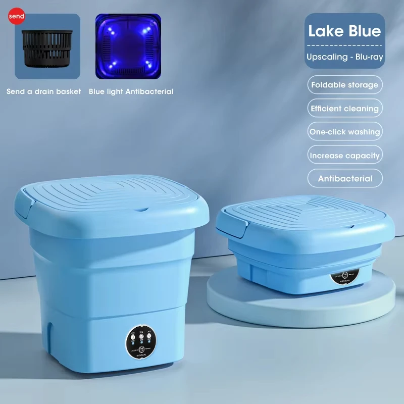 Folding Portable Mini Spin Dryer Centrifuge for Clothes Socks Underwear Dehydration EU