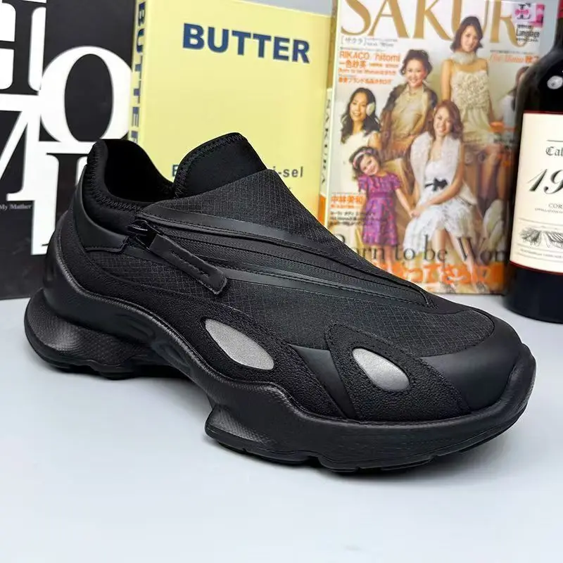 Summer new men's shoes mesh breathable casual shoes thick soled fashionable casual sports shoes outdoor comfortable work shoes