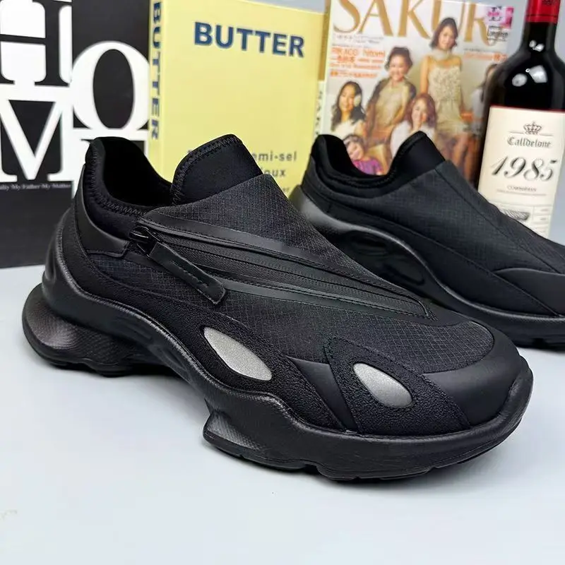 Summer new men's shoes mesh breathable casual shoes thick soled fashionable casual sports shoes outdoor comfortable work shoes