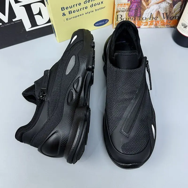 Summer new men's shoes mesh breathable casual shoes thick soled fashionable casual sports shoes outdoor comfortable work shoes