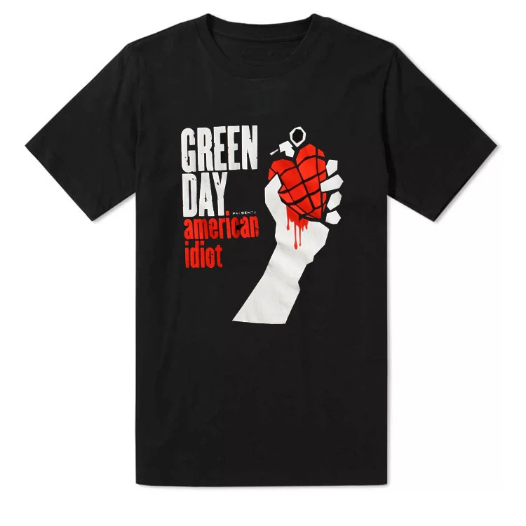 Green Day Band Rock Casual T-Shirt Men's and Women's Luxury Band Brand Top