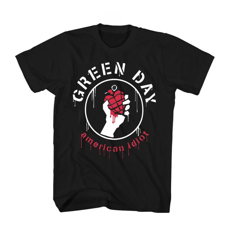 Green Day Band Rock Casual T-Shirt Men's and Women's Luxury Band Brand Top