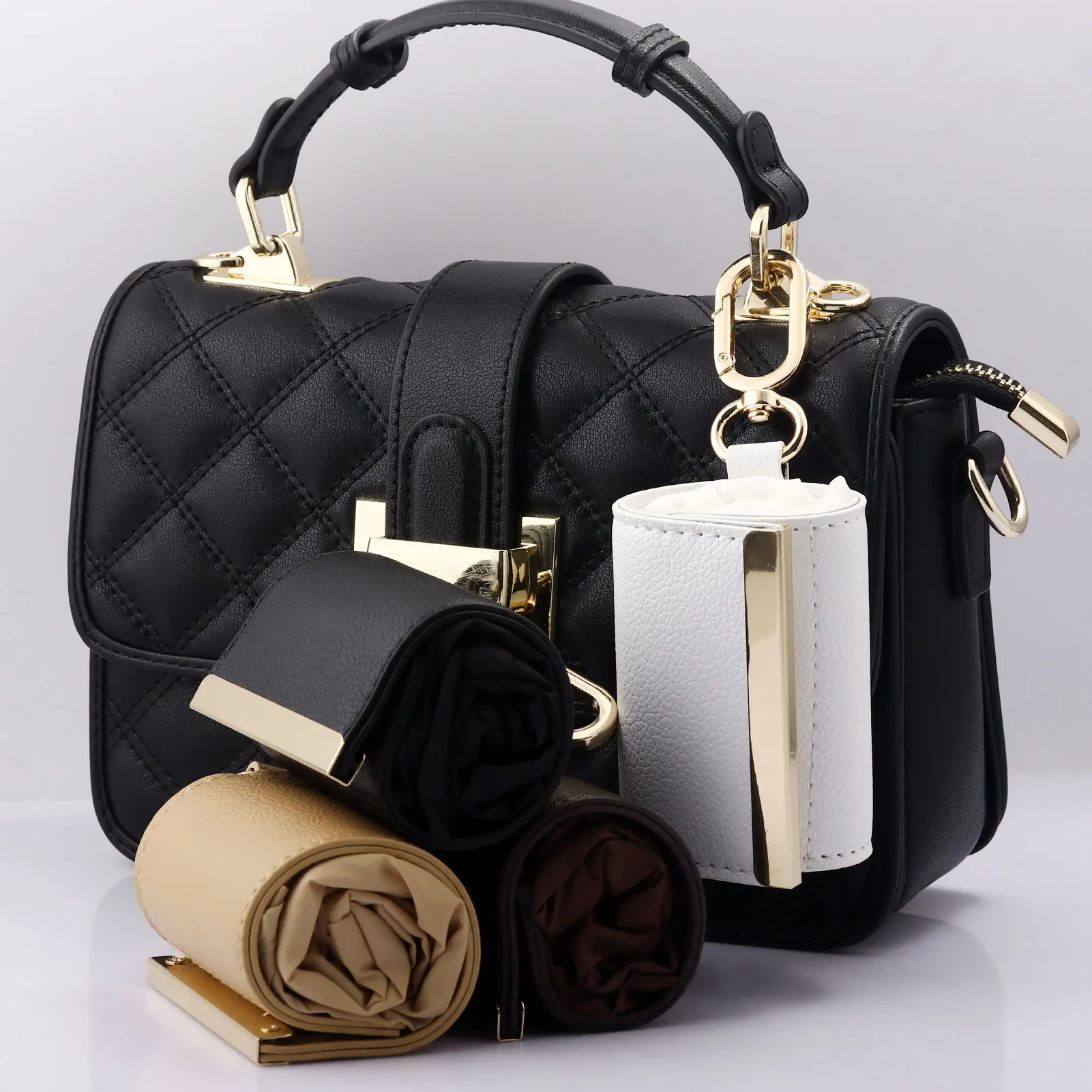 Women Canvas Tote Bag Large Keychain Capacity Shoulder Handbag With Inner Pouch Zipper Casual For Work School Travel Shopping