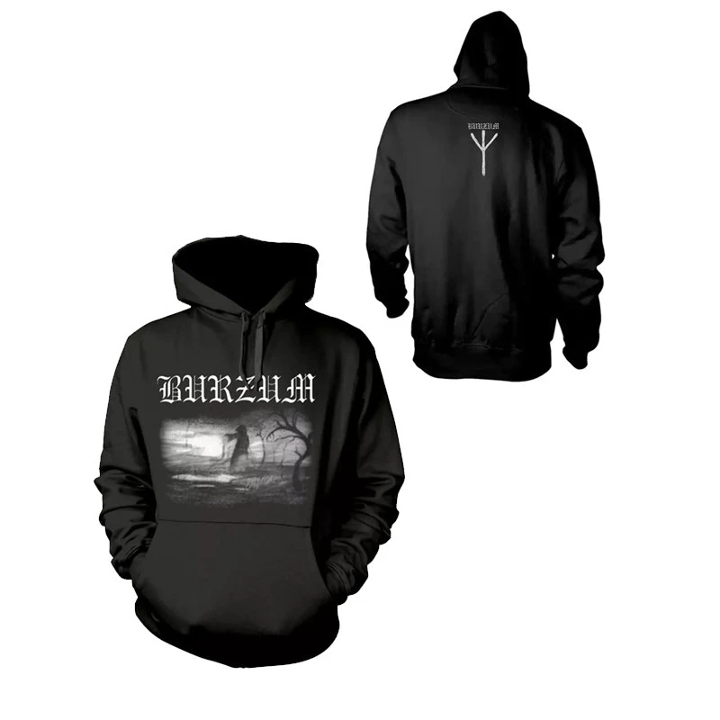 Retro Autumn/Winter New Style Burzum Norwegian Black Metal Rock Dark Long-Sleeved Thick Loose Hooded Sweatshirt