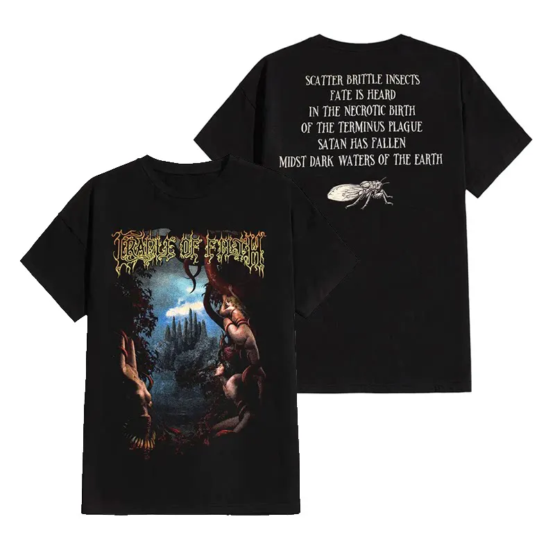 2026 Cradle of Filth Band's Extreme Gothic Black Metal Rock Dark American Short-sleeved T-shirt