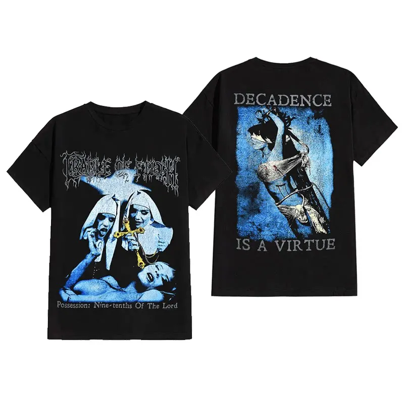 2026 Cradle of Filth Band's Extreme Gothic Black Metal Rock Dark American Short-sleeved T-shirt