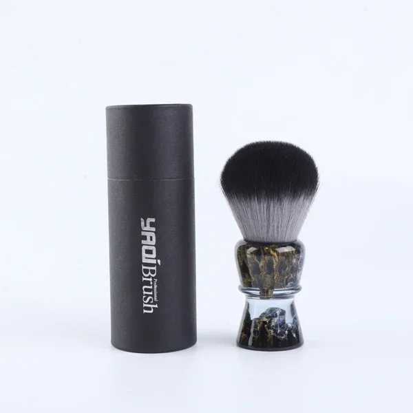2026 YAQI ROCKS 28mm Synthetic Hair Resin Handle Men Wet Shaving Brush