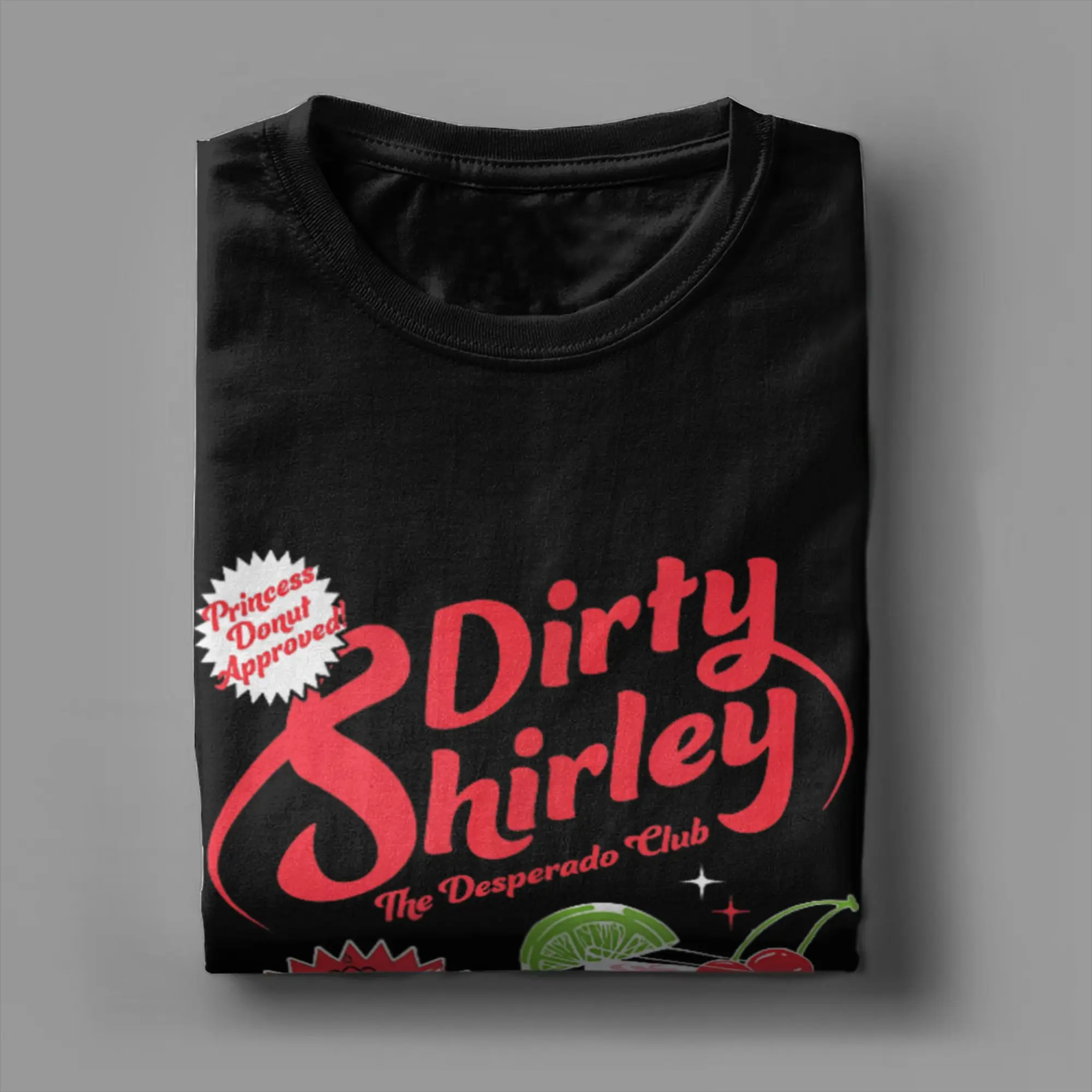 DCC Dirty Shirley Desperado Club Ad with Princess Donut Cotton T Shirt For Men Summer Vintage T Shirts O Neck Harajuku Tees