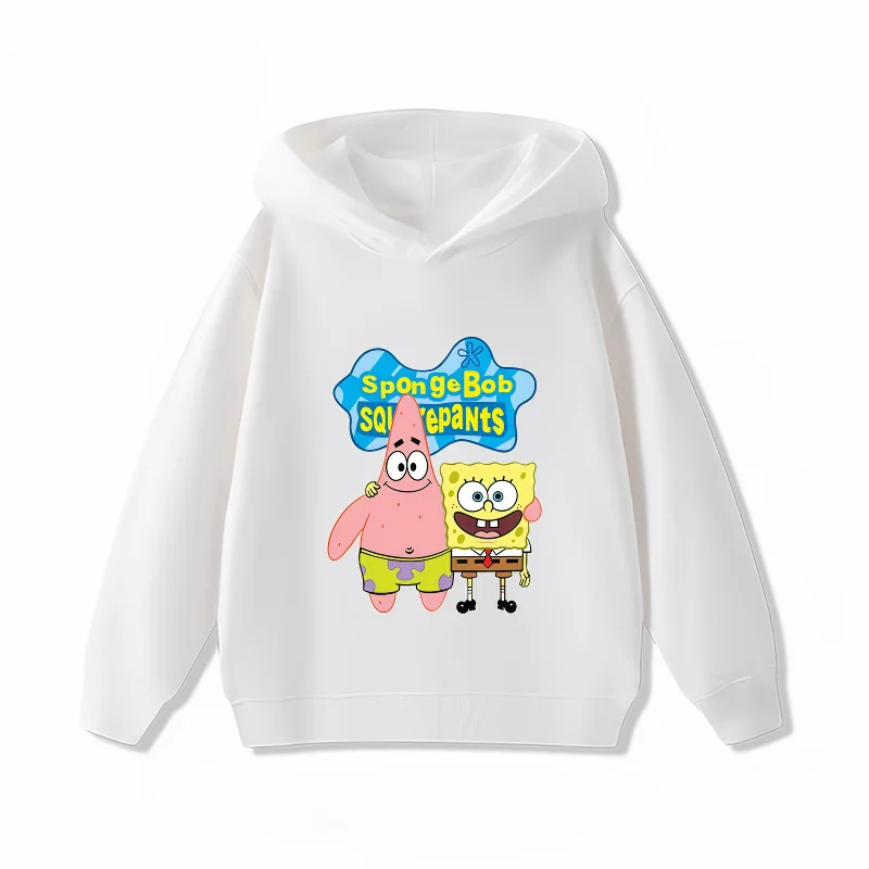 Potdemiel SpongeBob SquarePants Print Kids Hoodie, Boys & Girls Clothing, Autumn and Winter Warm Kids Hoodie Sweatshirt