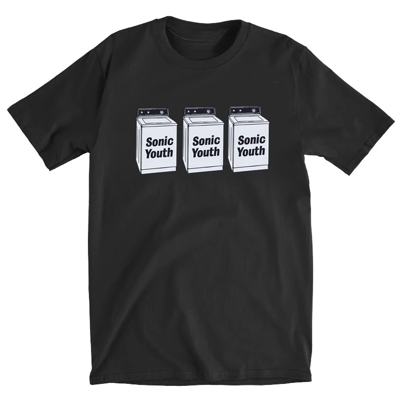 SONIC YOUTH Blue T-shirt Sonic Youth Washing Machine Album Casual T-Shirt Men's and Women's Luxury Brand Top