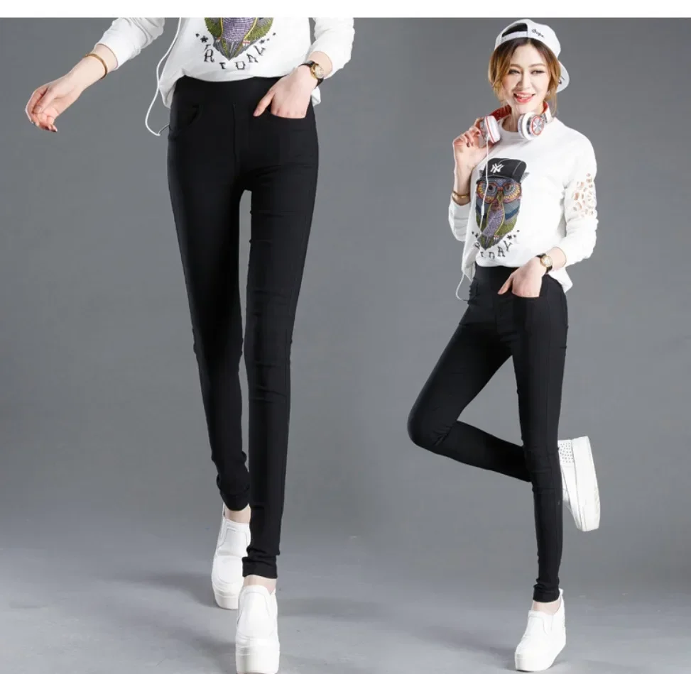 Summer Women Sexy Elastic Casual Skinny Leggings Slim Pencil High Elastic Pants Lifting Straight Comfort Joggers Female Clothing