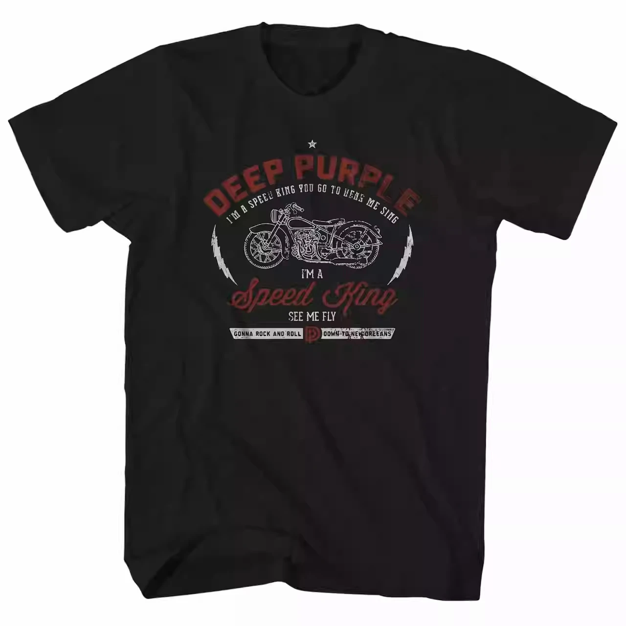 Deep Purple Band Hard Rock Style American Retro High Street T-shirt, 2026 Best-selling Model