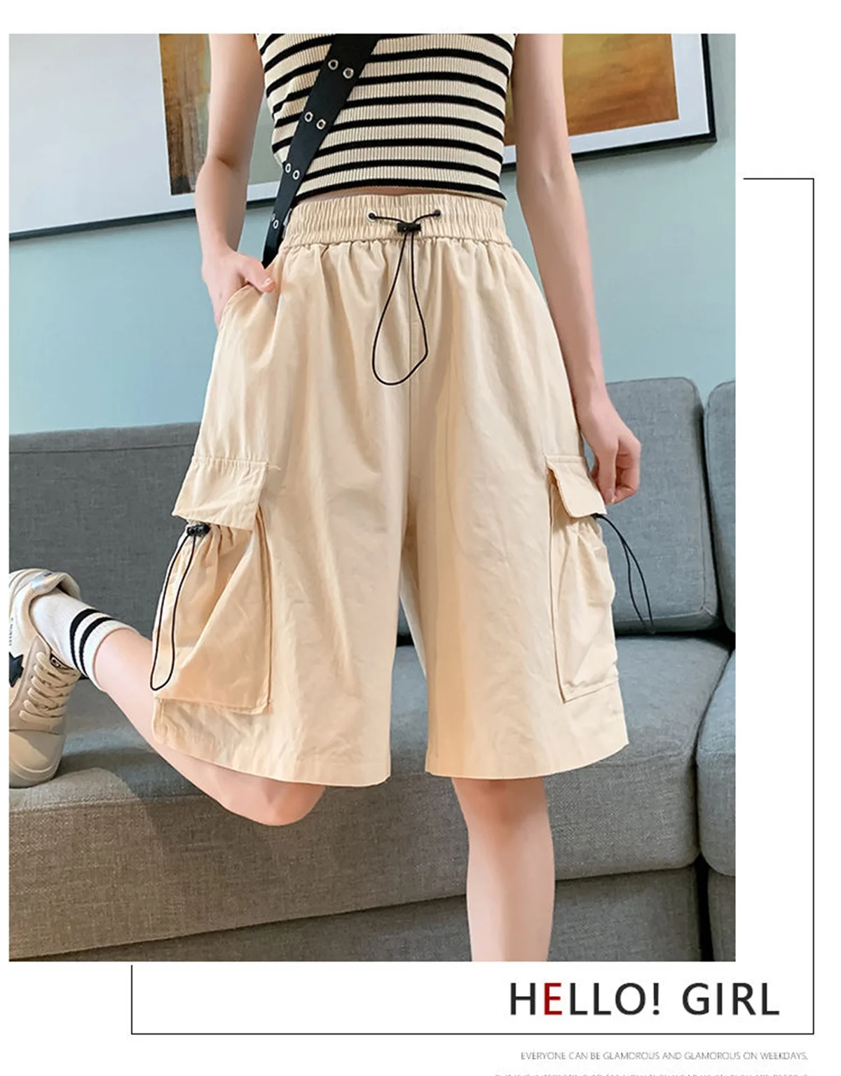 2026 Women Summer Japanese Cat Embroidery Elastic Waist Short Pants Y2k Aesthetic Casual Trousers Lace Patchwork Wide Leg Shorts