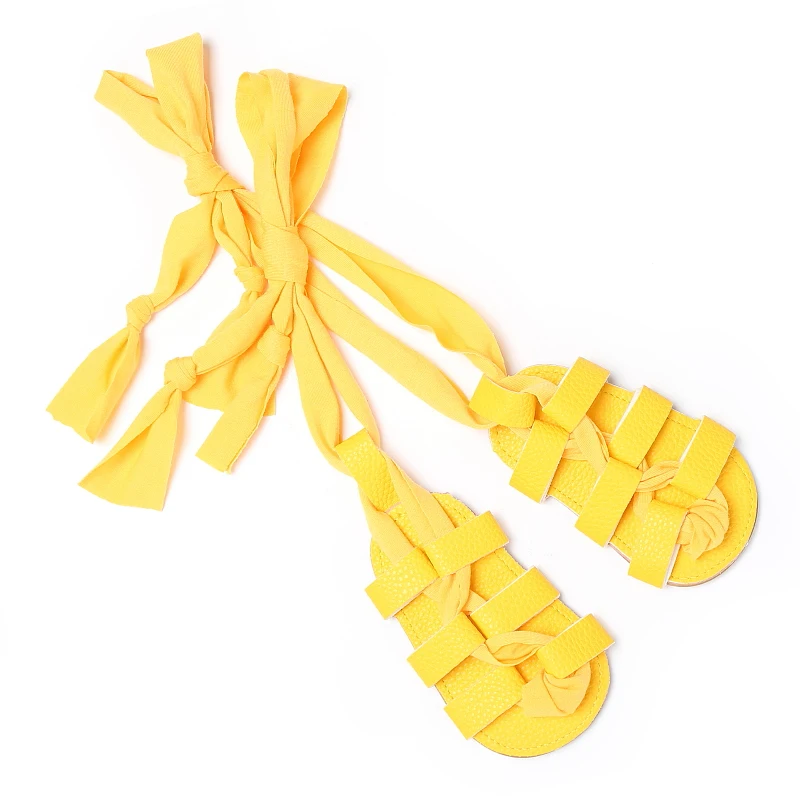 0-18M Baby Girl Summer Gladiator Sandals With Lace Up High Top Soft Rubber Sole First Pair Of Walking Children's Shoes
