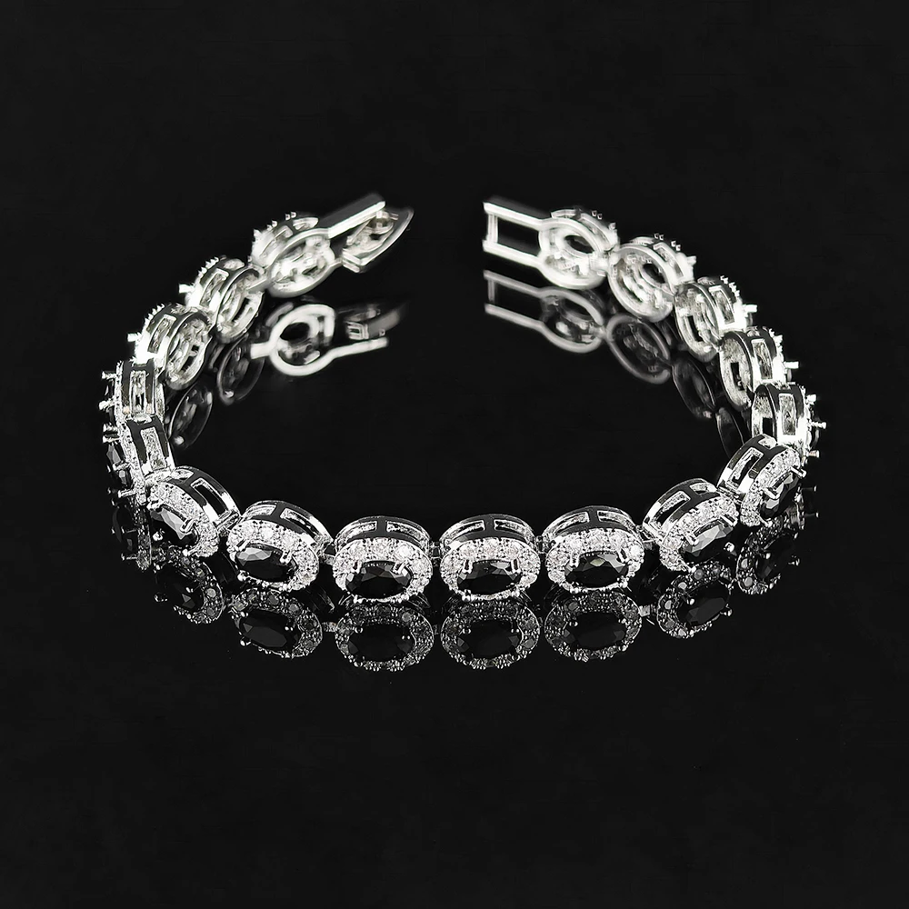2026 New Luxury Blue Red Green Black Color Bracelet Bangle for Women Anniversary Gift Jewelry Wholesale S6923