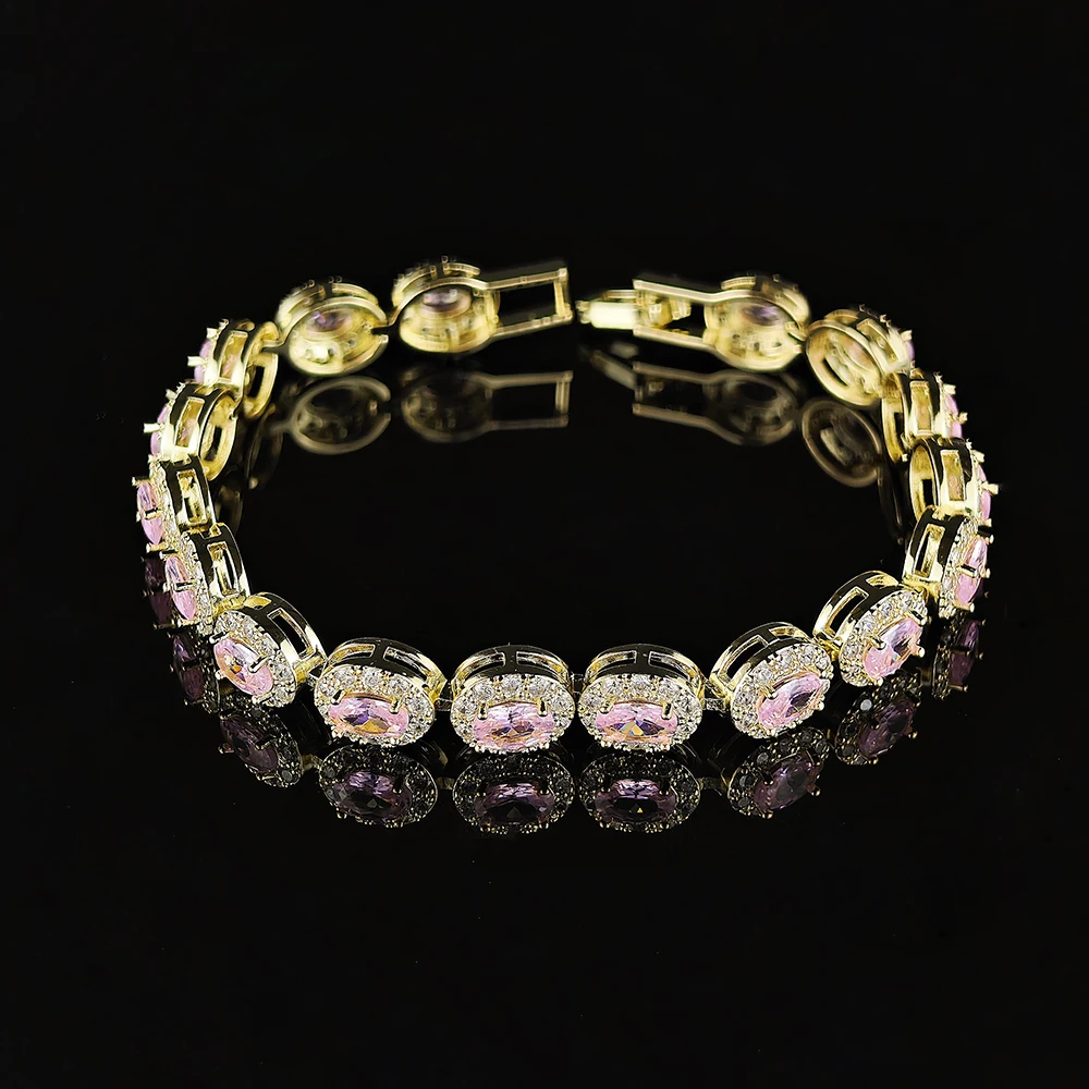 2026 New Luxury Blue Red Green Black Color Bracelet Bangle for Women Anniversary Gift Jewelry Wholesale S6923