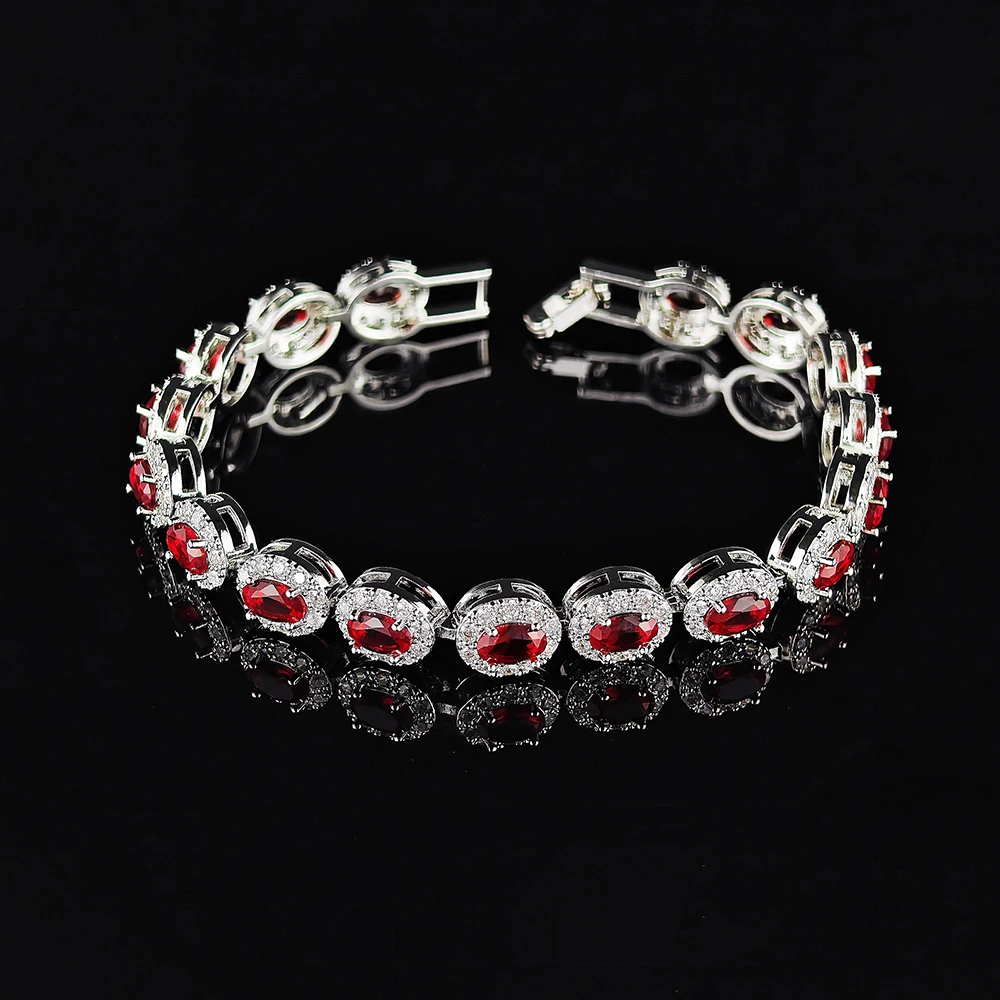 2026 New Luxury Blue Red Green Black Color Bracelet Bangle for Women Anniversary Gift Jewelry Wholesale S6923