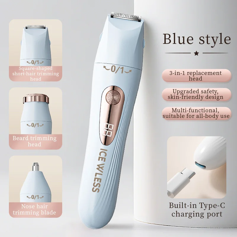 A Multifunctional Shaver, Home Underarm Hair Removal Device, Women's Home Eyebrow Trimmer, Nose Hair Remover