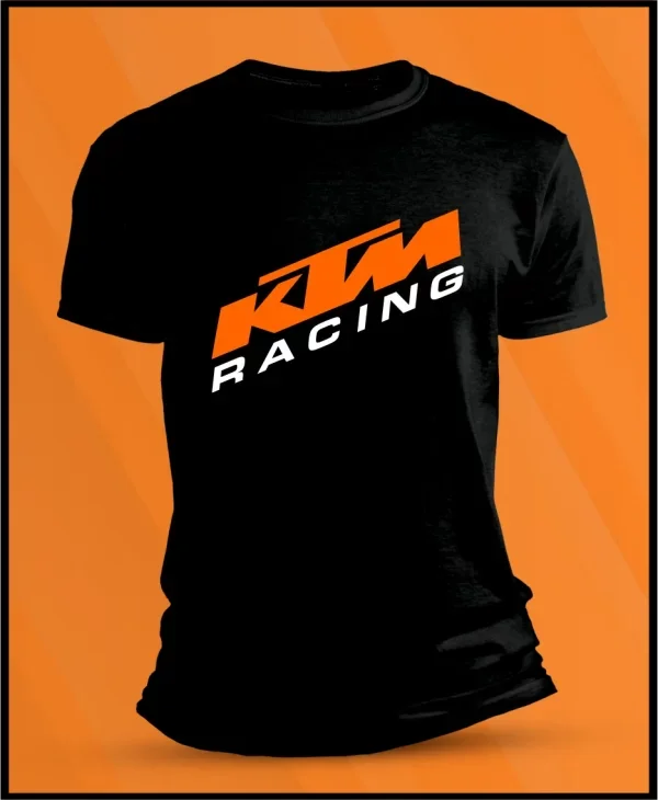 2026 Men's KTM Racing "Ready To Race" T-Shirt Breathable Cotton Short Sleeve Motorcycle Biker Casual Tops