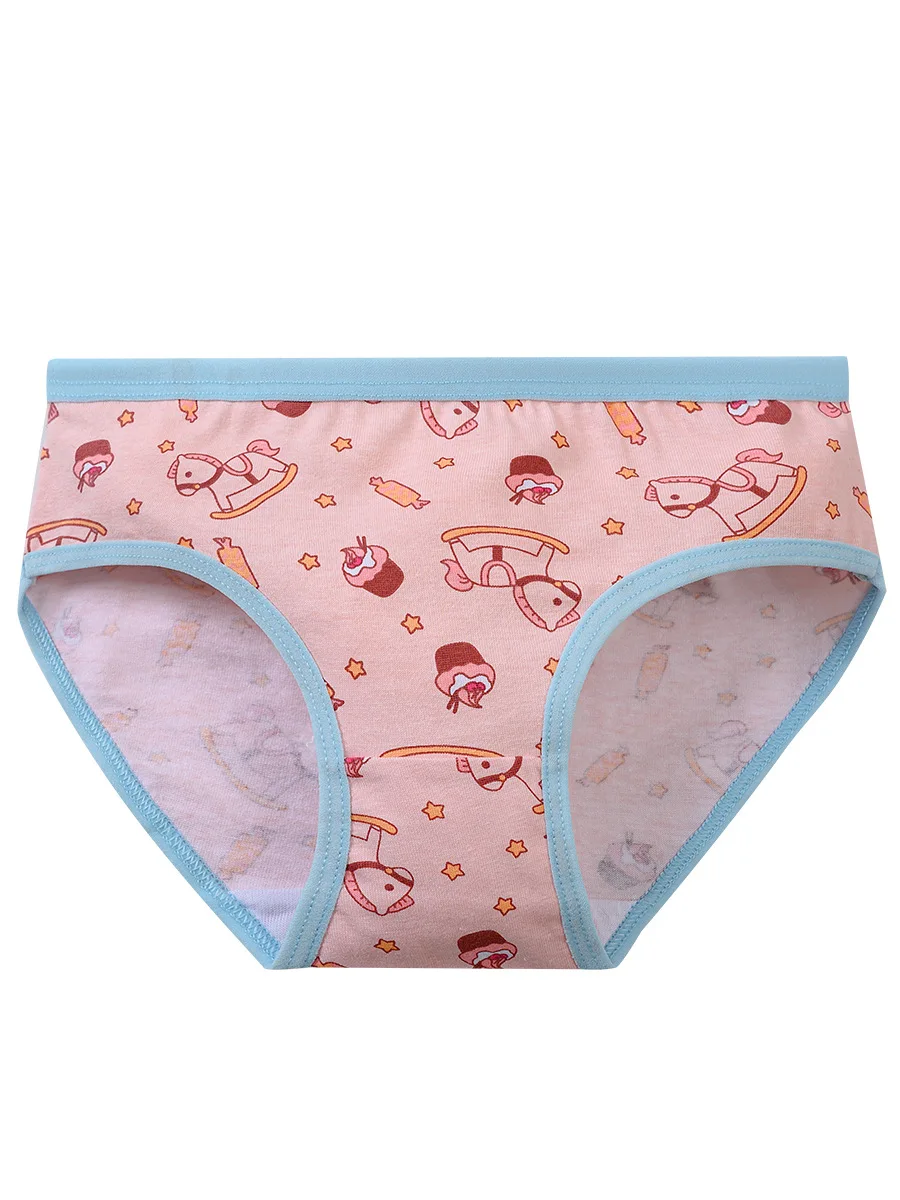 12pcs Girls Underwear Panties Cotton Children's Triangle Underpants Girl Short Briefs Cartoon Print Children's Underwear