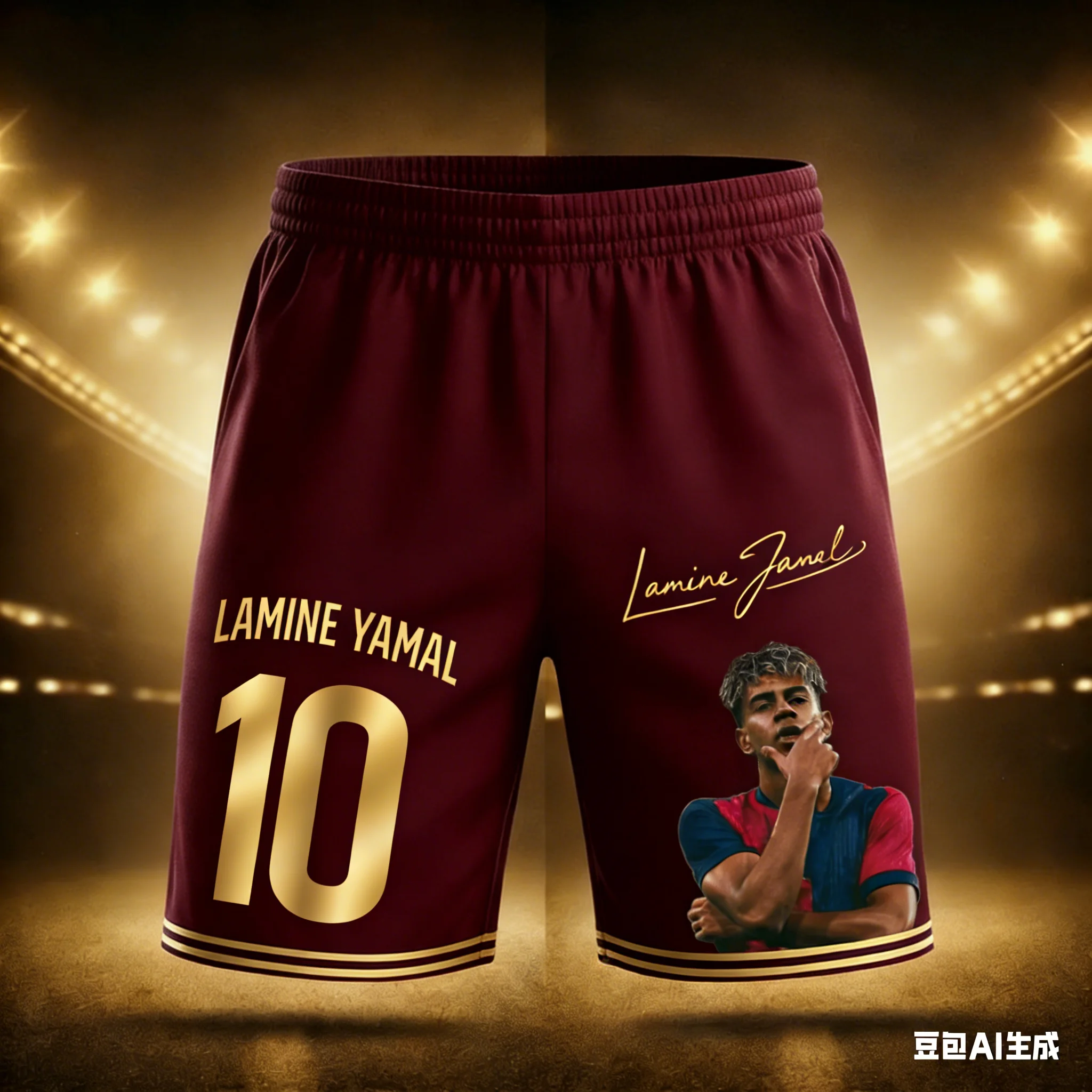 #Yamal No.10 # Football Fan Commemorative 3D Quick Drying Sports Comfortable Summer Shorts for Men and Women Adult/Children