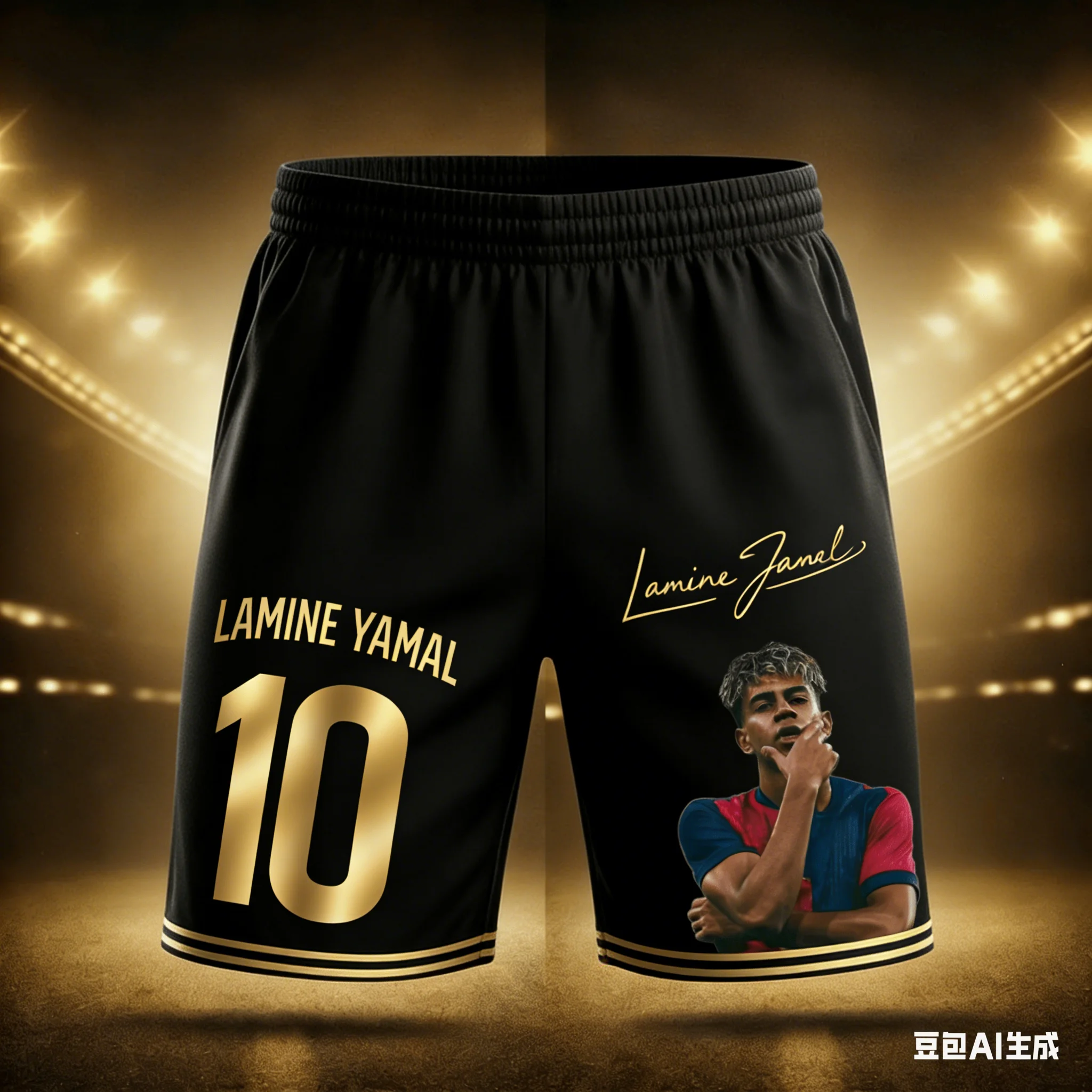 #Yamal No.10 # Football Fan Commemorative 3D Quick Drying Sports Comfortable Summer Shorts for Men and Women Adult/Children