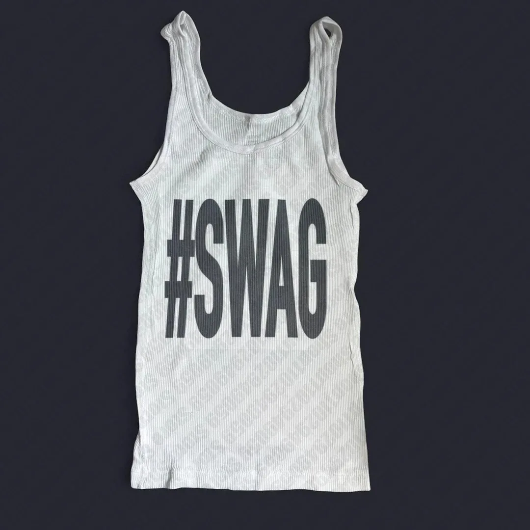 Aesthetic Vintage Ribbed Tank Streetwear Trendy New Model personality Clothes Year round clothing Unisex Short Sleeves Couples