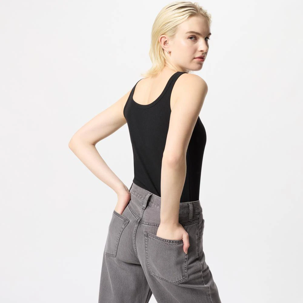 Aesthetic Vintage Ribbed Tank Streetwear Trendy New Model personality Clothes Year round clothing Unisex Short Sleeves Couples
