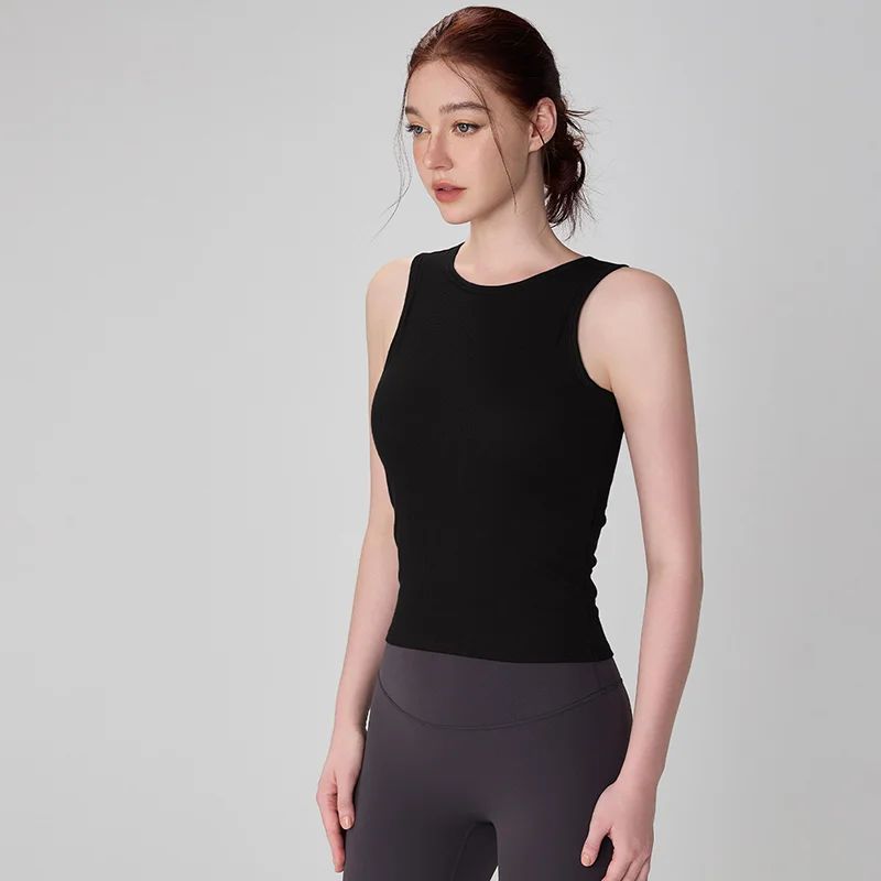 Aesthetic Vintage Ribbed Tank Streetwear Trendy New Model personality Clothes Year round clothing Unisex Short Sleeves Couples