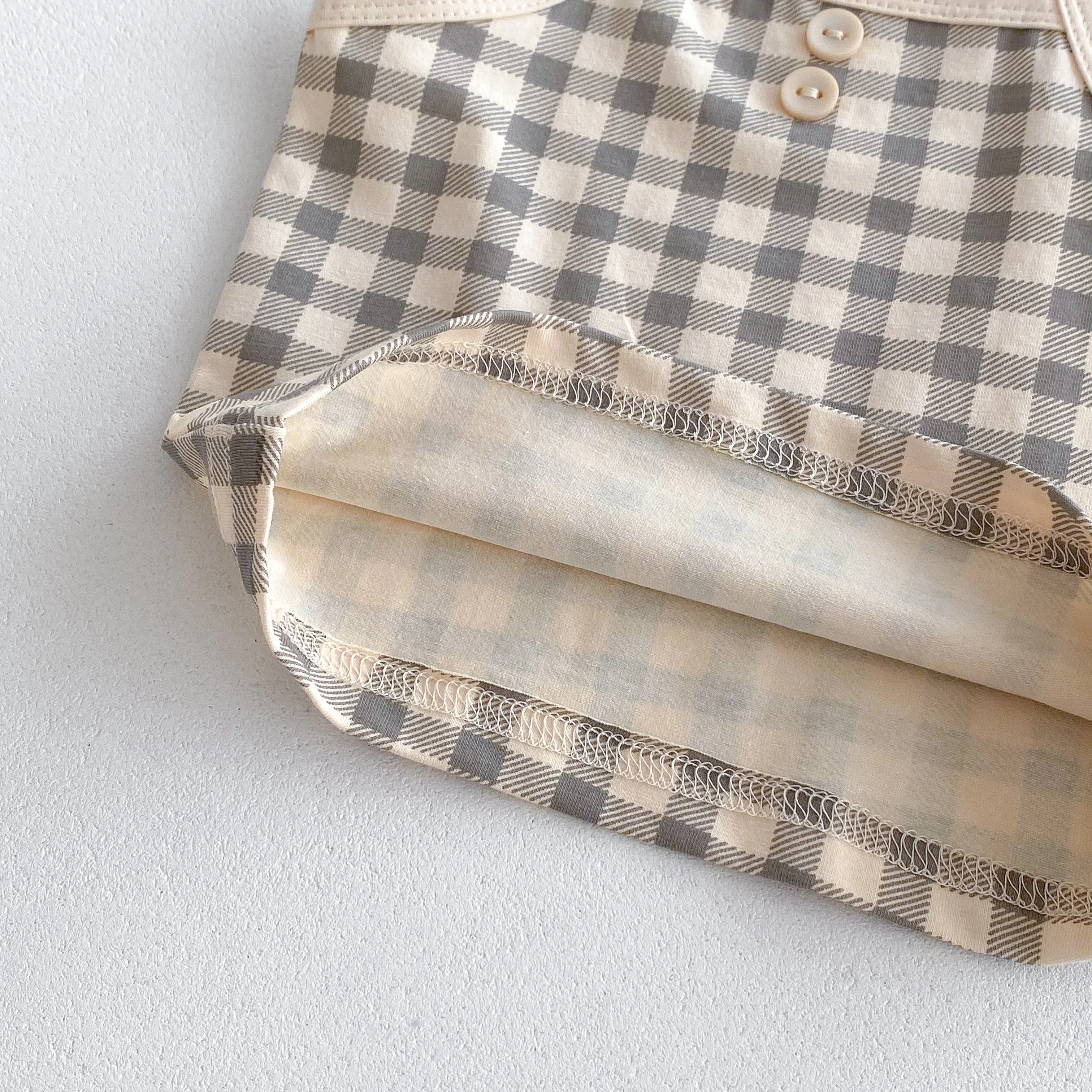INS Summer Baby Halter Set for Boys and Girls - Checkered Cool T-Shirt + Short Pants for Casual Home Wear