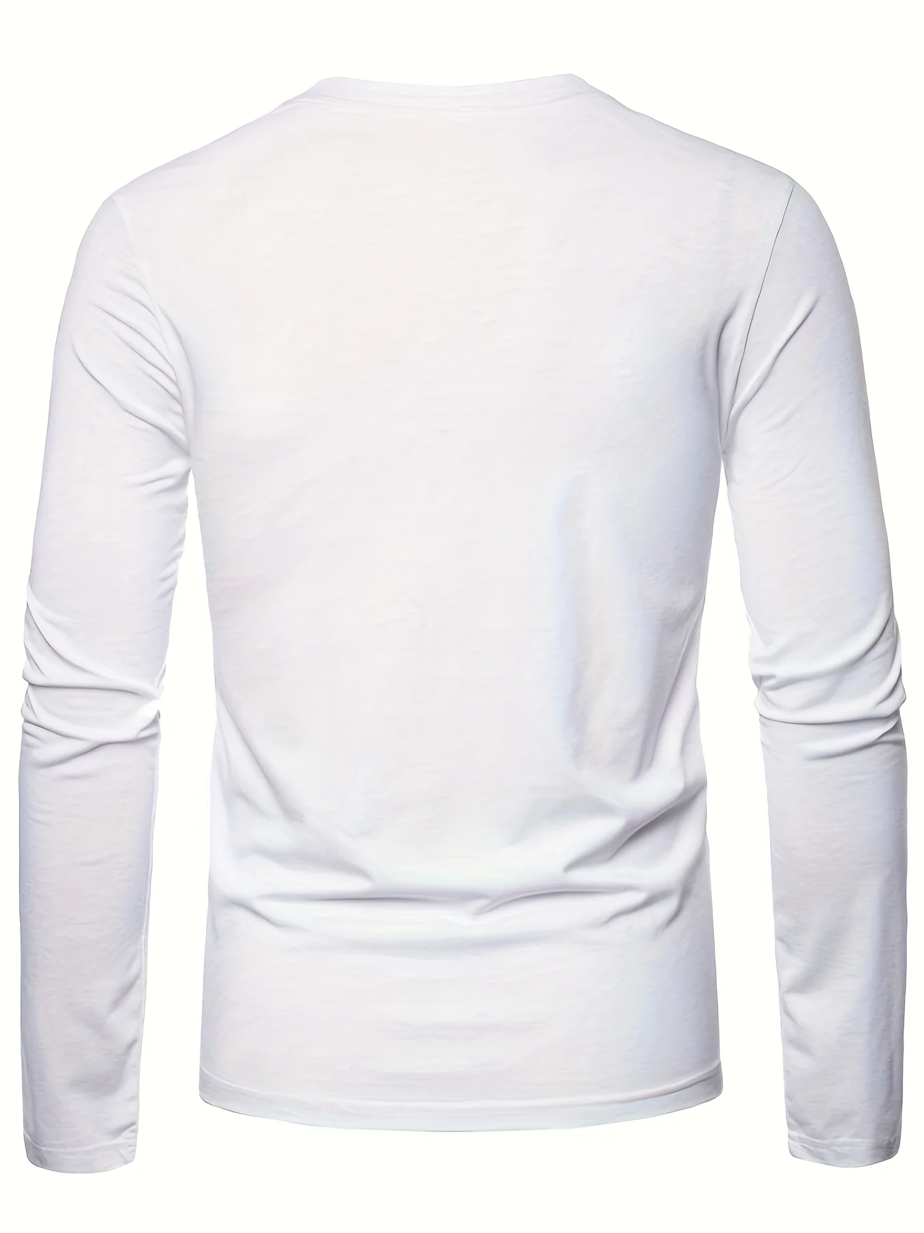 Fashionable California Pattern Print Men's 100% Cotton Loose and Comfortable Sports and Leisure Round Neck Long Sleeve T-shirt