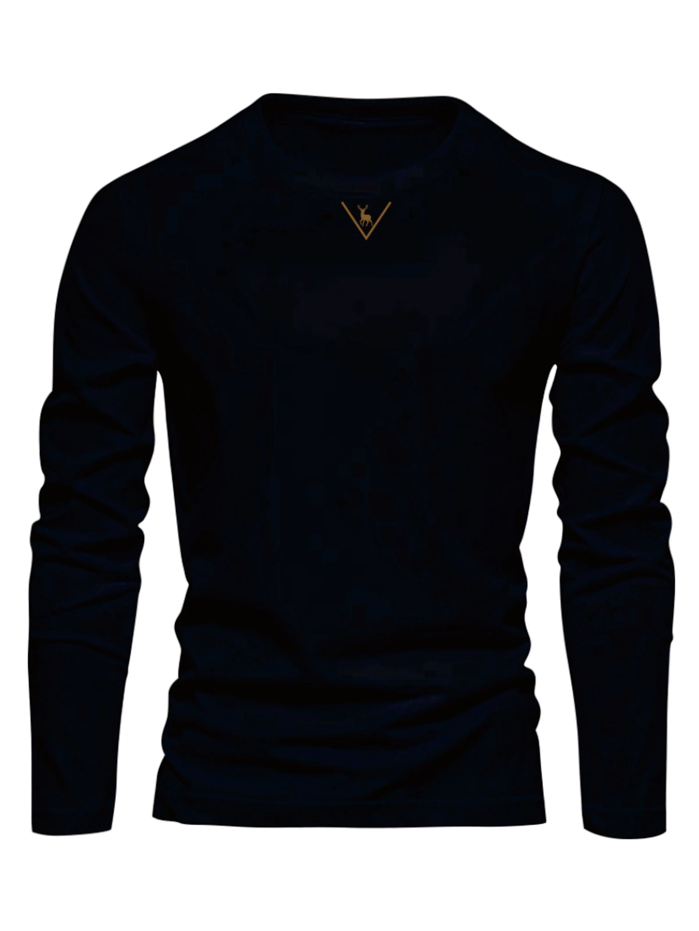 Fashionable California Pattern Print Men's 100% Cotton Loose and Comfortable Sports and Leisure Round Neck Long Sleeve T-shirt