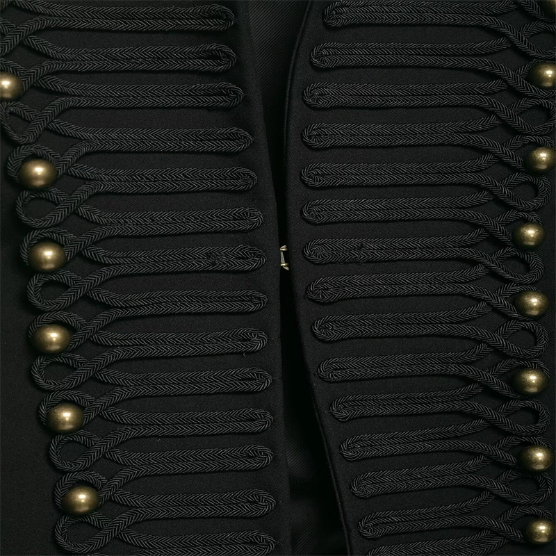 Women's Jacket Short Blazer Rope-Braided Decoration Gold Button Epaulette Women's Wear 2026 Spring Coat