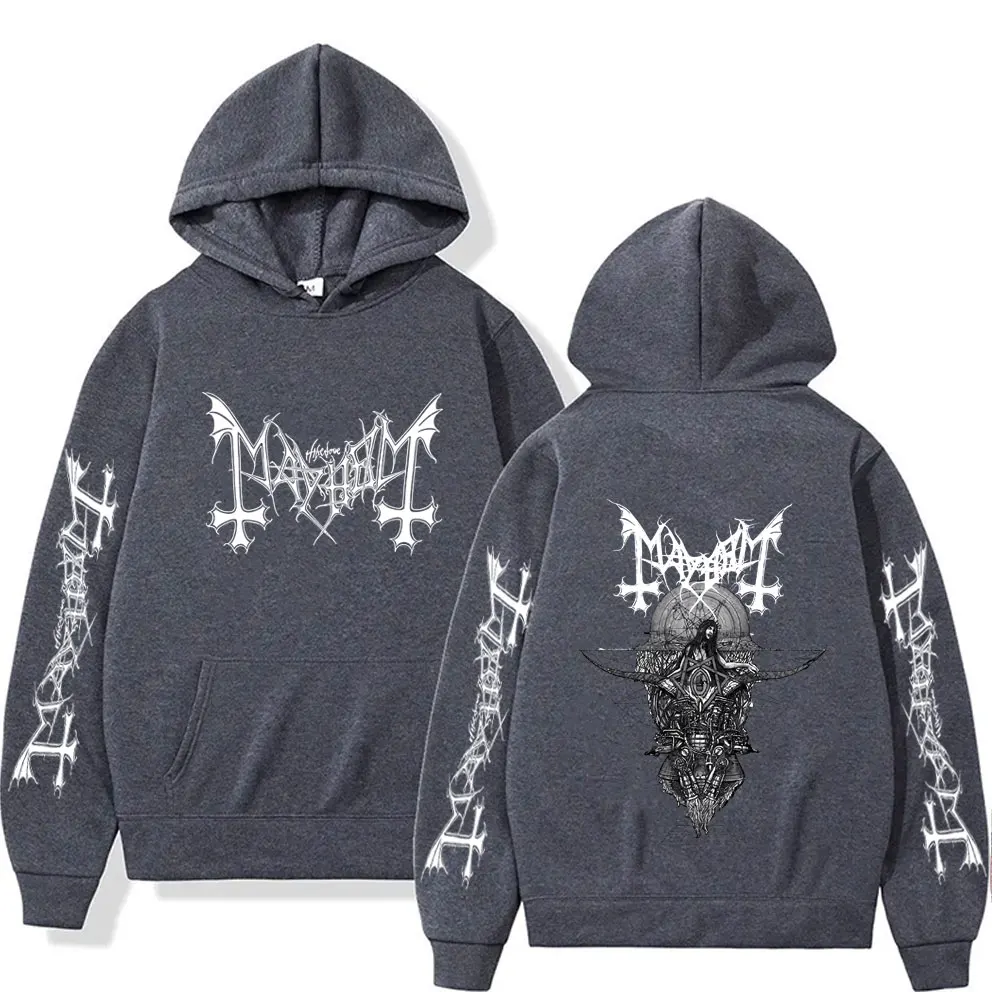 Hot Sale Rock Band Mayhem Hoodie Men Women Death Black Metal Hooded Sweatshirt Unisex Fashion Gothic Oversized Pullover Hoodies
