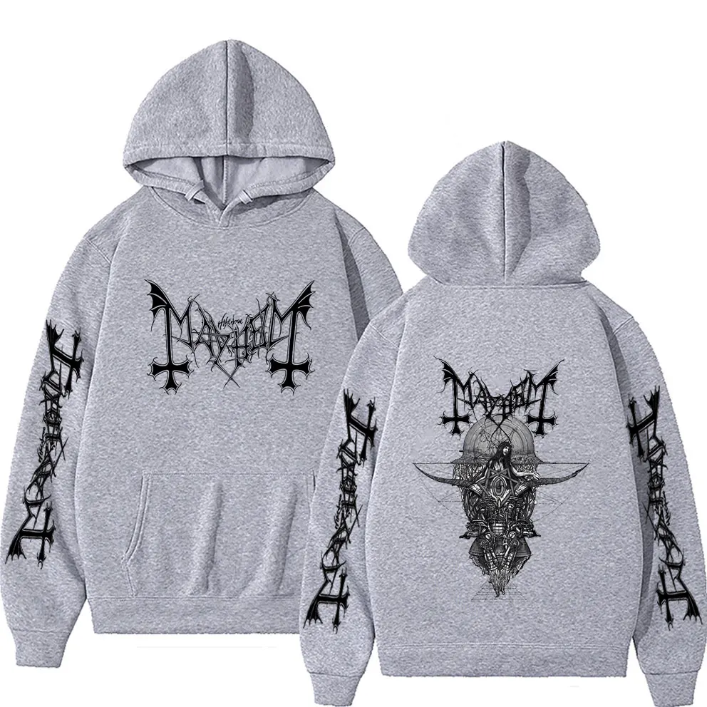 Hot Sale Rock Band Mayhem Hoodie Men Women Death Black Metal Hooded Sweatshirt Unisex Fashion Gothic Oversized Pullover Hoodies