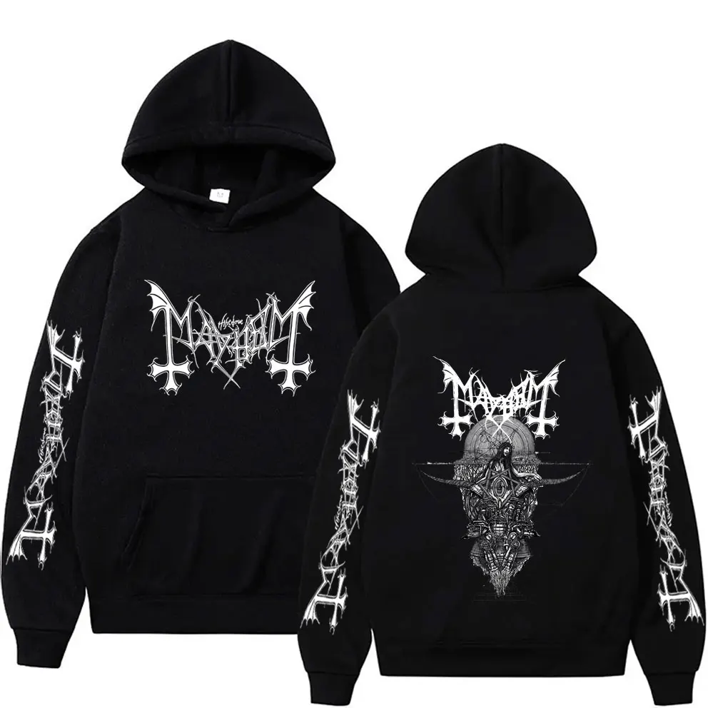 Hot Sale Rock Band Mayhem Hoodie Men Women Death Black Metal Hooded Sweatshirt Unisex Fashion Gothic Oversized Pullover Hoodies