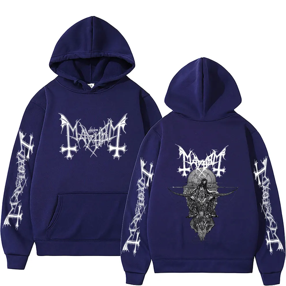 Hot Sale Rock Band Mayhem Hoodie Men Women Death Black Metal Hooded Sweatshirt Unisex Fashion Gothic Oversized Pullover Hoodies