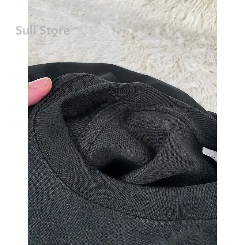 600g Heavy-duty Cotton Short Sleeved T-shirt for Men's Fashion Pure Cotton Thickened Short Sleeved Half Sleeved Tee