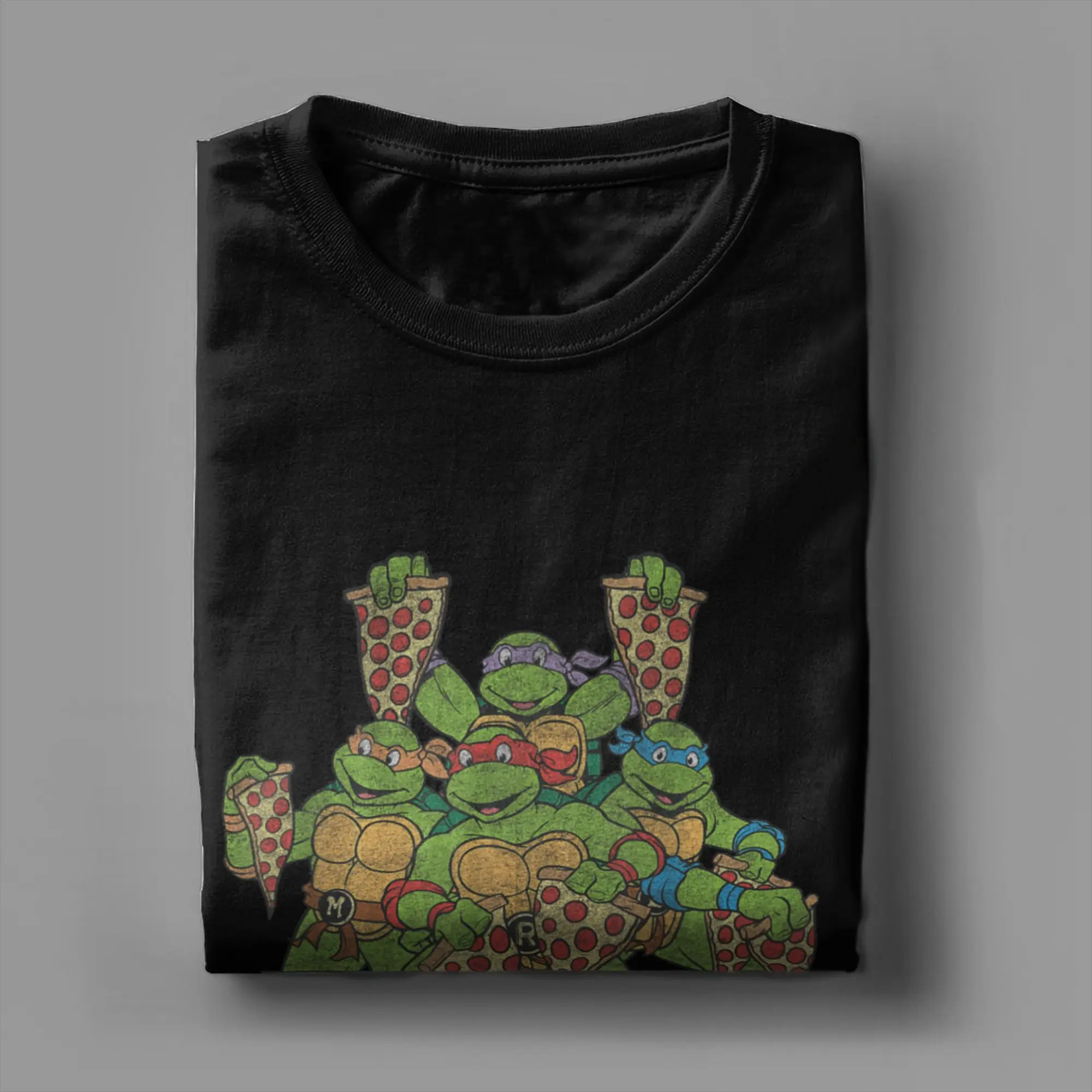 Ninja Turtles Multiple Smiles & Slices T Shirt for Men Cotton Cool T-Shirts Tee Shirt Short Sleeve Clothing 4XL 5XL 6XL