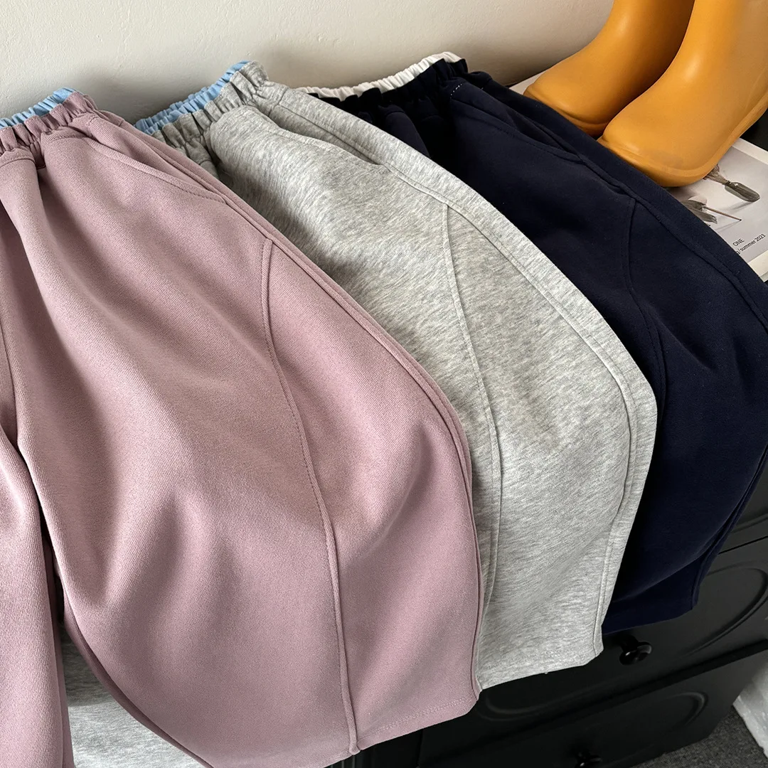 Spring Casual Children Pants Girls Elastic Waist Loose Fit Sweatpants Soft Kids Boys Sport Trousers