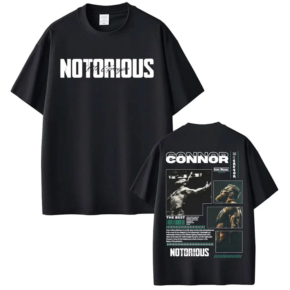 Limited Connor Mcgregor The Notorious Graphic Tee Shirt Men Women Fashion Retro Classic T Shirt Casual Cotton Oversized T Shirts