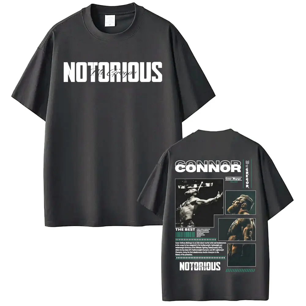 Limited Connor Mcgregor The Notorious Graphic Tee Shirt Men Women Fashion Retro Classic T Shirt Casual Cotton Oversized T Shirts