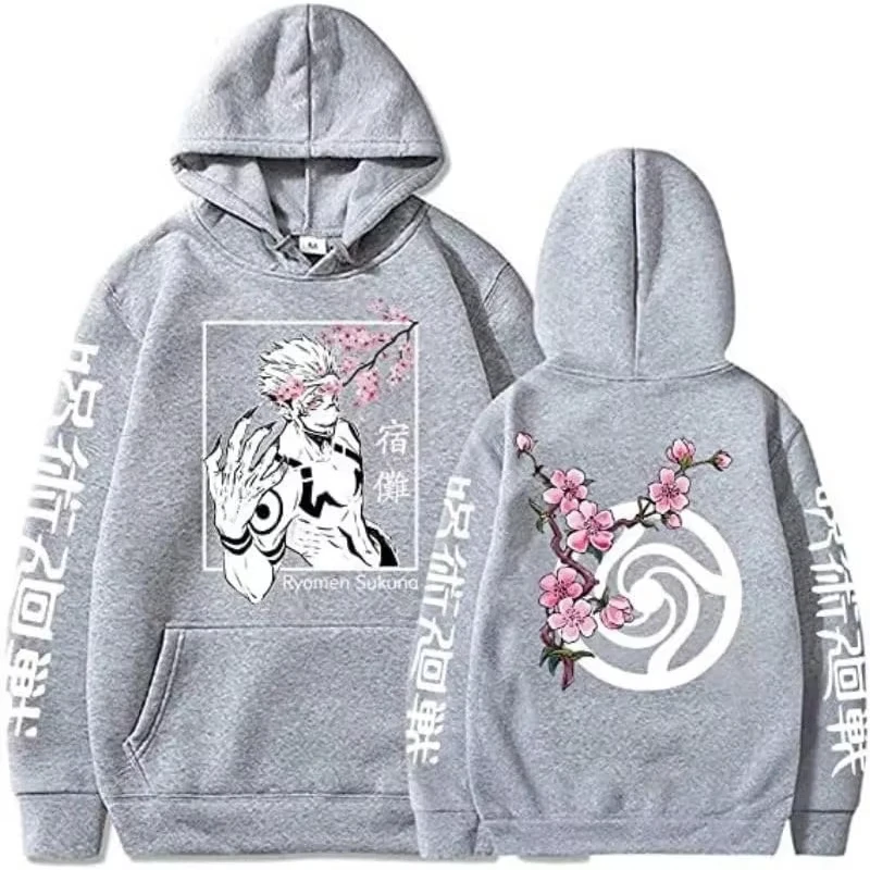 New Anime Jujutsu Kaisen Ryomen Sukuna Printed Hoodie Sweatshirt Men's and Women's Hoodie Men's Tops Sports Hoodie Y2K Hoodie