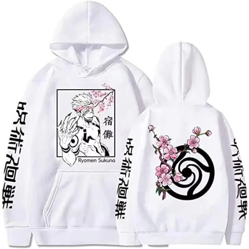 New Anime Jujutsu Kaisen Ryomen Sukuna Printed Hoodie Sweatshirt Men's and Women's Hoodie Men's Tops Sports Hoodie Y2K Hoodie